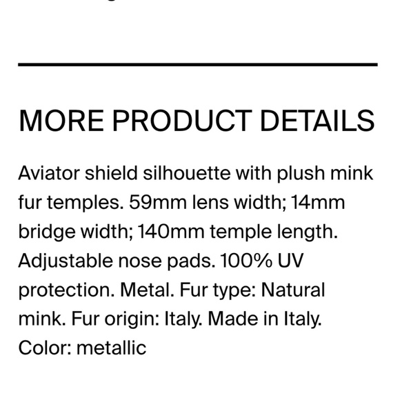 Saint Laurent Metallic Classic 11 Shields 59mm Mink Fur-Trim Sunglasses - Picture 3 of 14